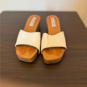 Elegant White Slide Sandals